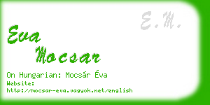 eva mocsar business card