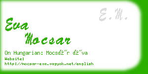 eva mocsar business card